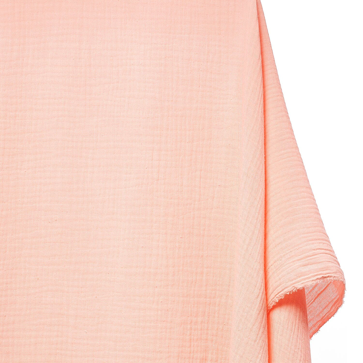 Premium, USA Textiles—Double Cotton Gauze—Peach Color—100% Polyester—52" Wide—Available by the Yard—Nationwide Shipping