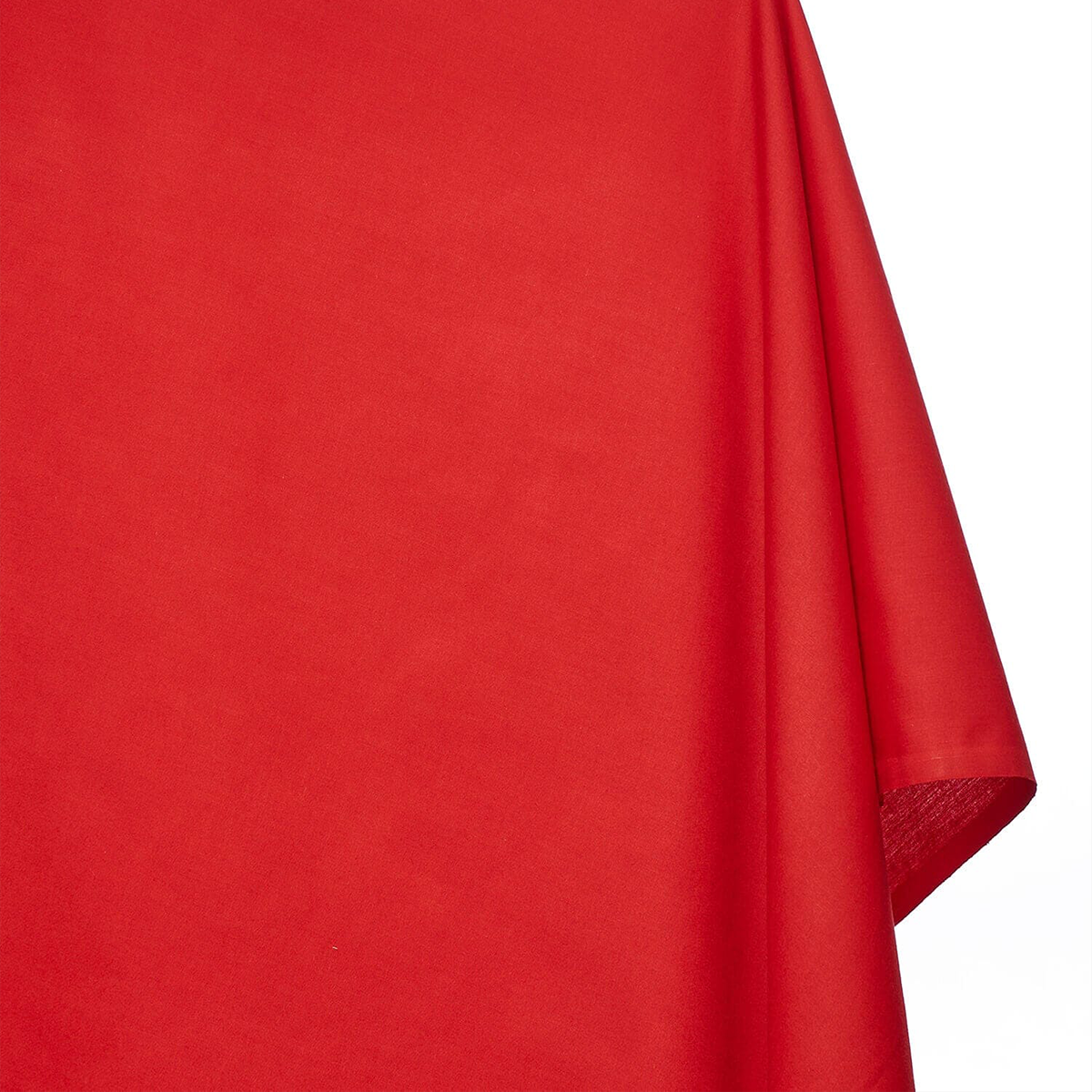 Bold Red Cotton Fabric – Lightweight Broadcloth for Apparel, Decor, and DIY Projects