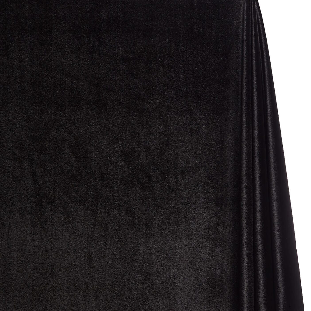 Close-up of black fabric with a subtle texture on a white background| Sold by Beautiful Windows Elgin