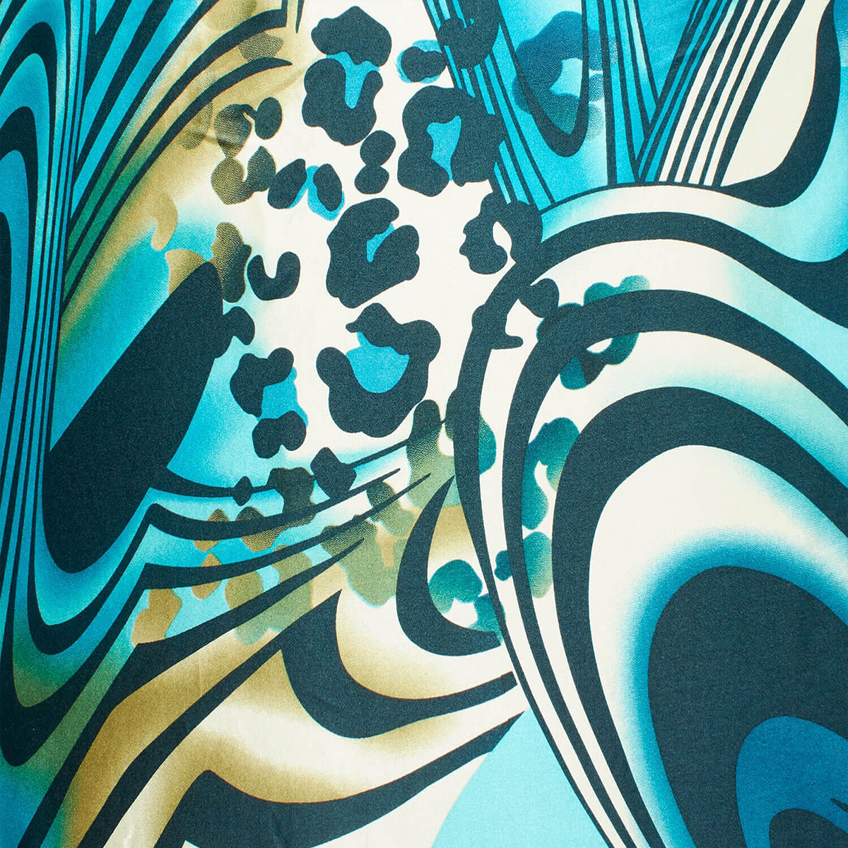 Chateau Charmeuse Fabric—Ocean—for Animal Print—100% Polyester—Width 58/60 Inches—Available by the Yard