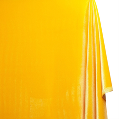 Sunflower Yellow —Stretch Velvet Fabric—90% Polyester, 10% Spandex— 60/61 Inches—20% Vertical