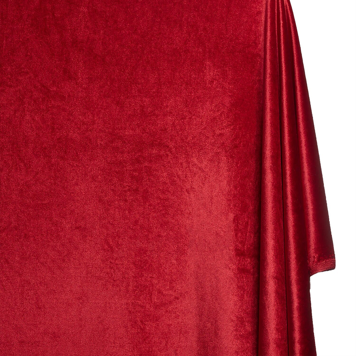 Vintage Dark Red —Stretch Velvet Fabric—— 90% Polyester, 10% Spandex— 60/61 Inches—20% Vertical
