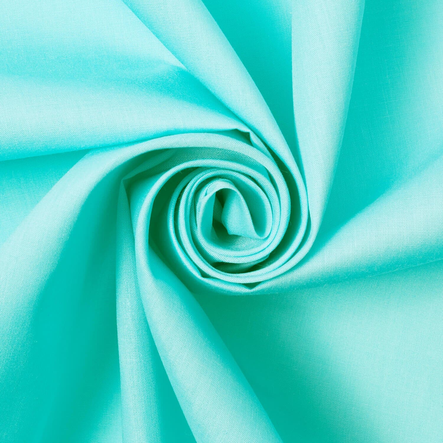 Aqua Blue 50/50 Poly-Cotton Broadcloth Fabric