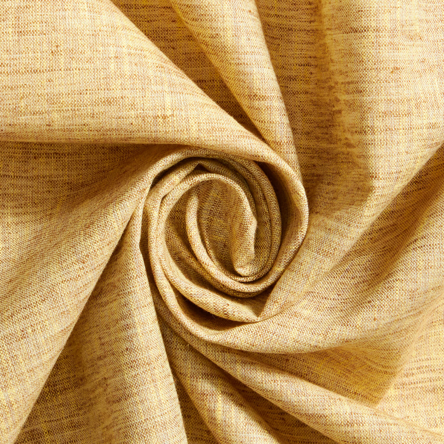 Golden Glamour Two Tone Poplin Yellow & Brown Material
