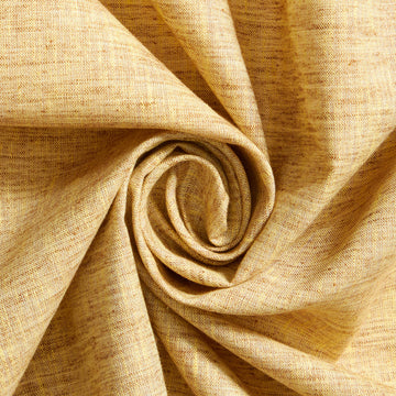 Golden Glamour Two Tone Poplin Yellow & Brown Material