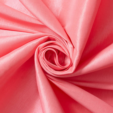 Rich Hue Coral—65 Polyester-35% Cotton—Stretch Taffeta Material—Ideal for Apparel—Sold by the Yard