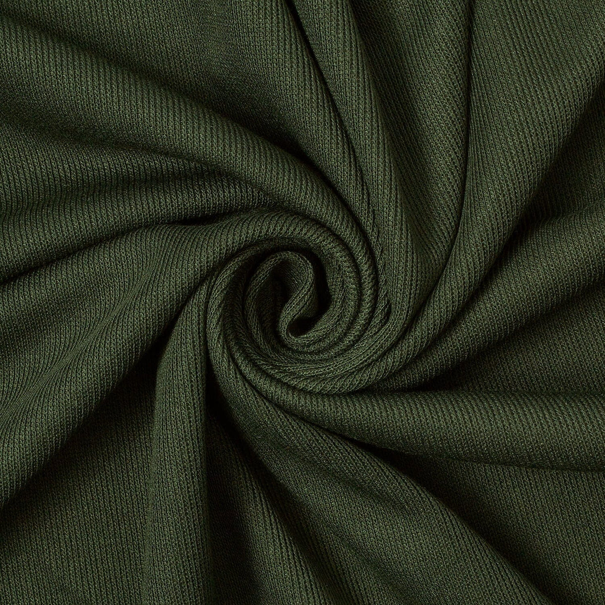 Doux French Rib Knit—Hunter Green—100% Polyester Material—Width 52" Wide—Sold by the Yard—With Nationwide Shipping
