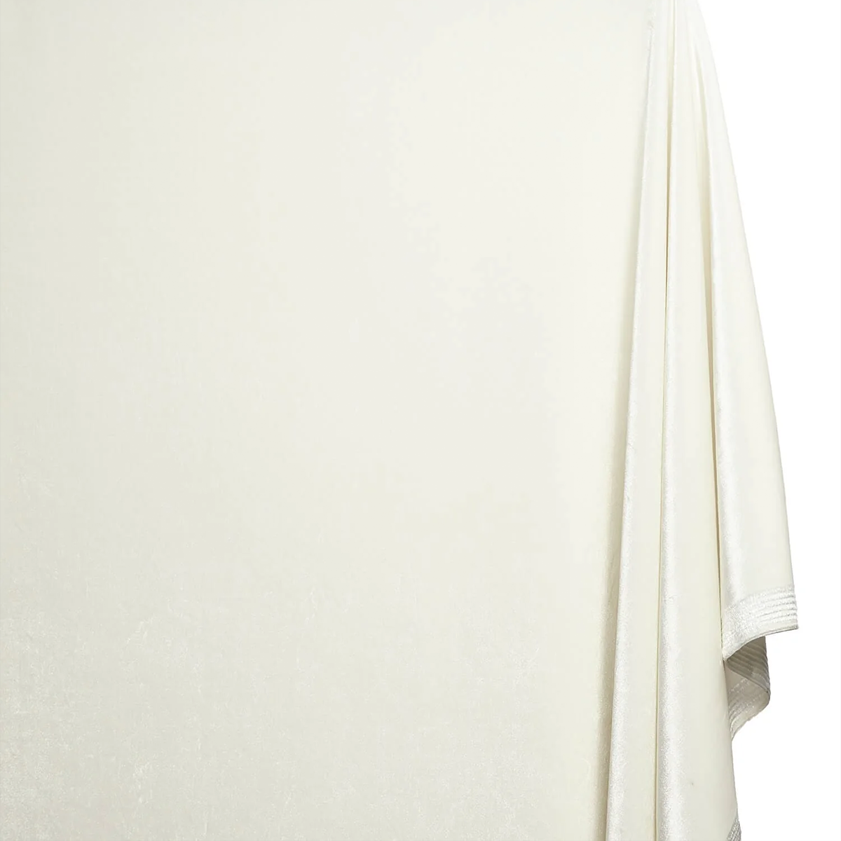 Off- White—Stretch Velvet Fabric——90% Polyester, 10% Spandex— 60/61 Inches—20% Vertical
