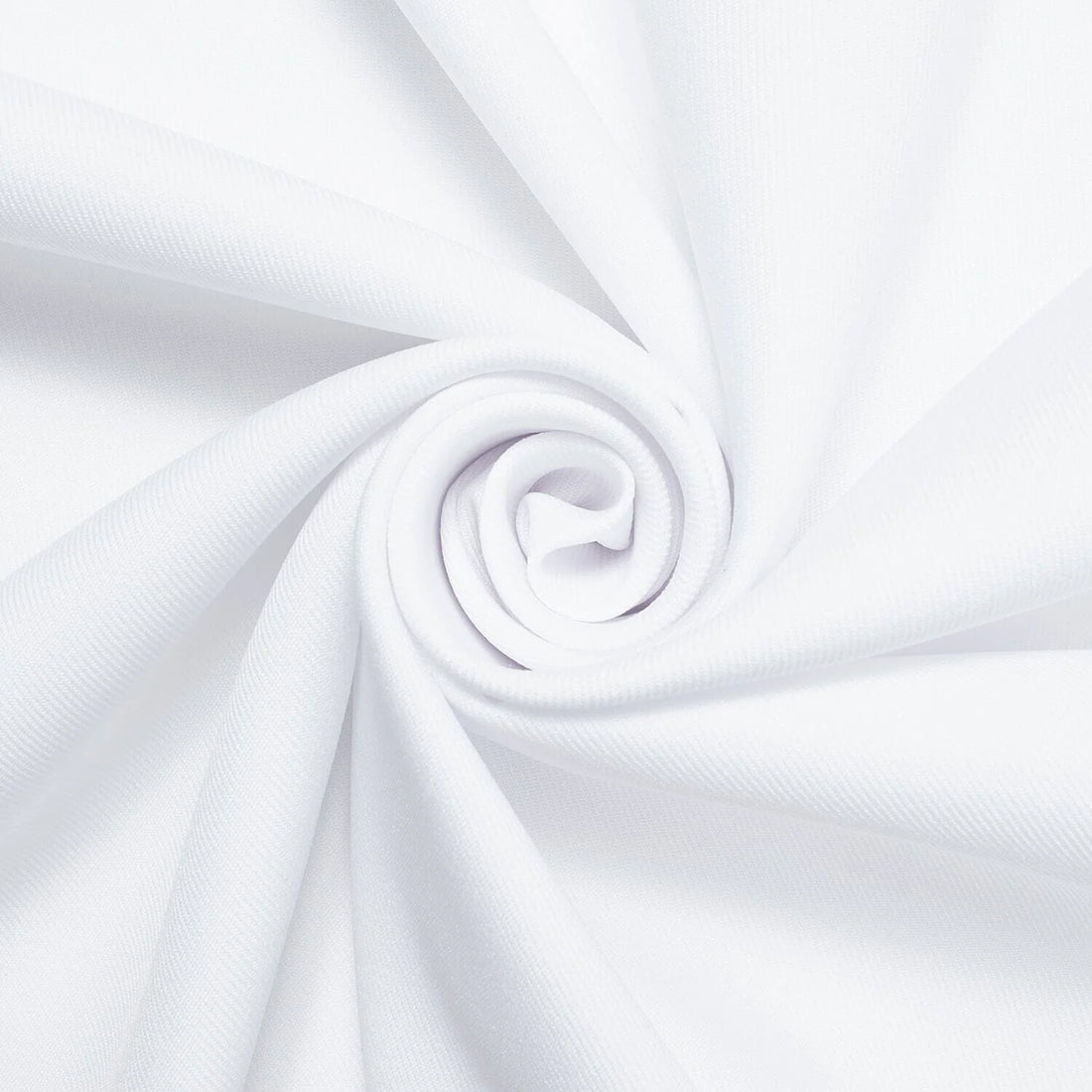 WINTER WHITE POLYESTER GABARDINE MATERIAL
