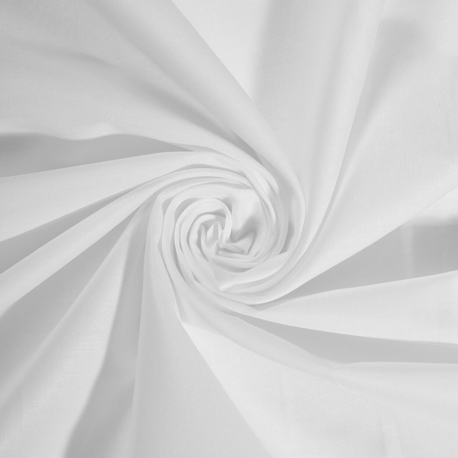 Cotton White Fabric-100% Broadcloth (58/59"Wide—Width 57/58 Inches Wide—Sold by the Yard — Nationwide Shipping Available.