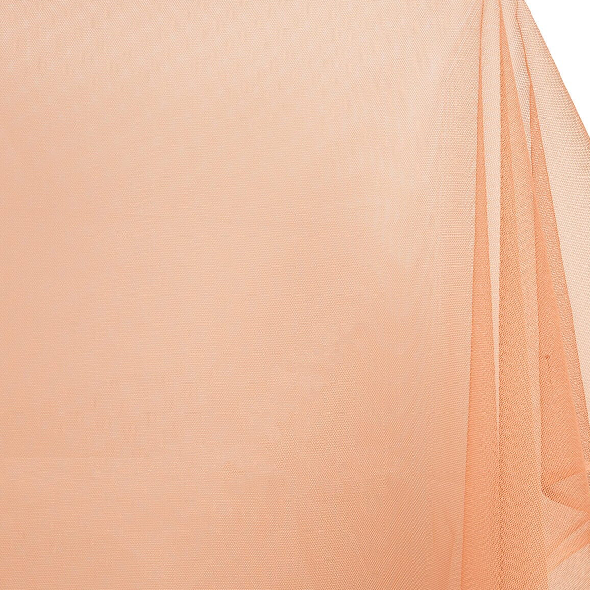 Peach Polyester Petticoat Hard Net Crinoline/58–60 Inch Wide Fabric/Sold By The Yard-180 GSM