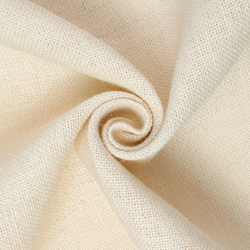 Off White Lotus Burlap Standard Jute Fabric