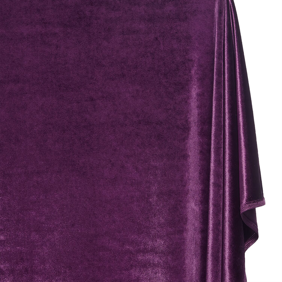 Matte Plum—Stretch Velvet Fabric—90% Polyester, 10% Spandex— 60/61 Inches—20% Vertical