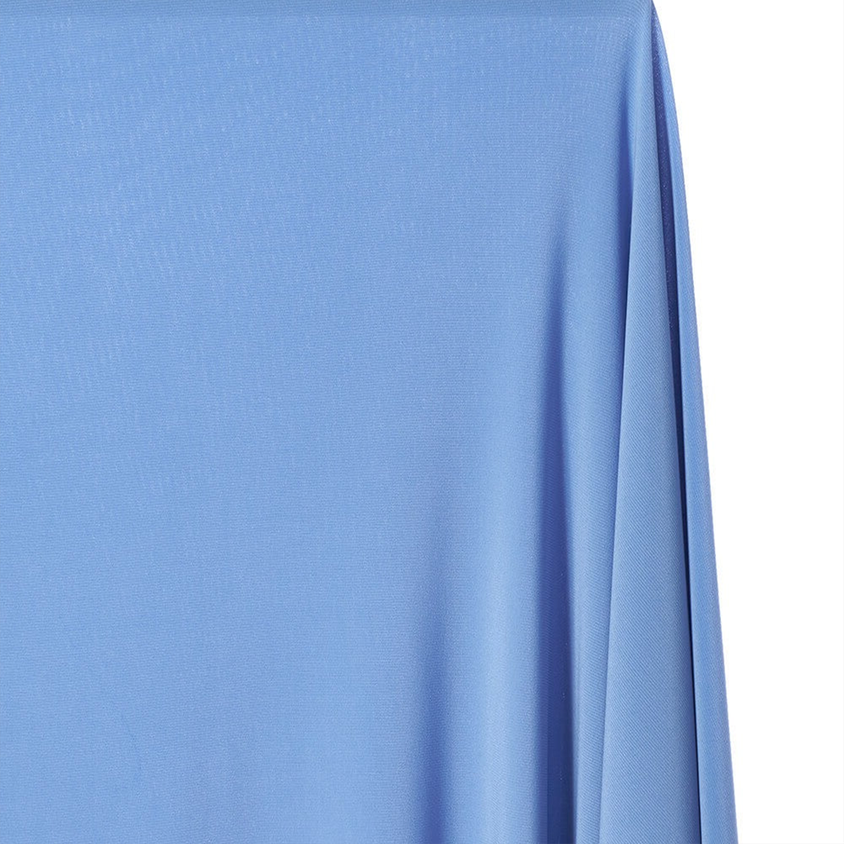 Solid Light Denim Blue—Stretch Poly-Cotton Jersey Knit Fabric—0.75 Millimeters Thick—100% Cotton—59-60"Inch Wide—15.3 Ounces—Sold by the Yar