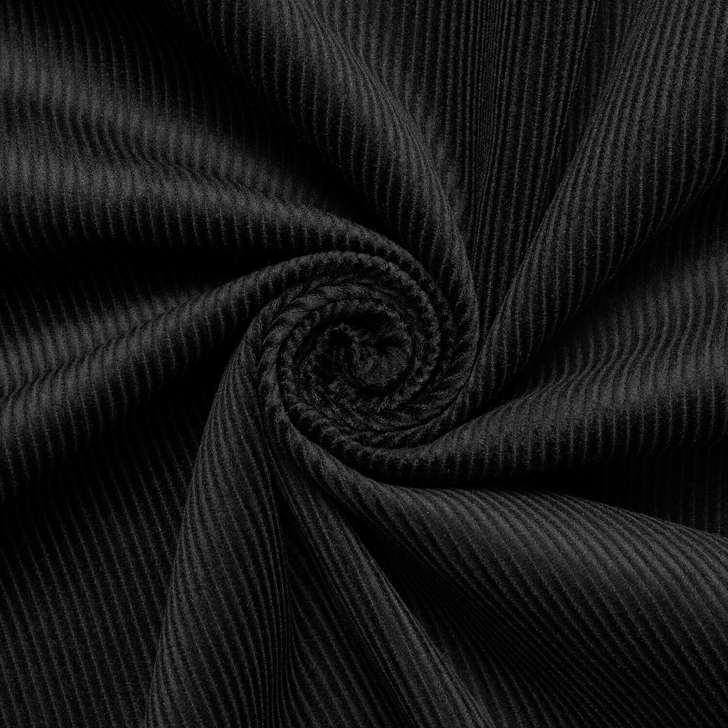 PREMIUM BLACK STANDARD WALE CORDUROY MATERIAL