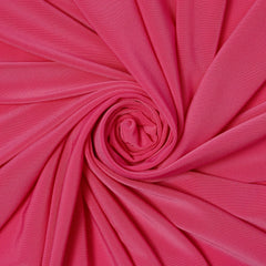 Lipstick Knit Fuchsia Pink Color—Stretch Velvet Fabric—90% Polyester, 10% Spandex—60/61 Inches—Sold by the Yard