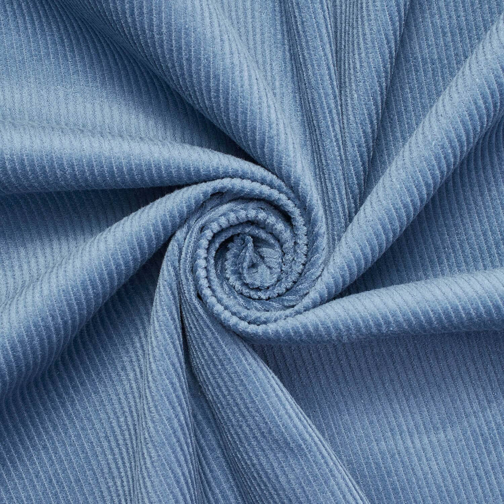 Denim blue cotton corduroy fabric—fabric sold by BeautifulWindowsElgin.com