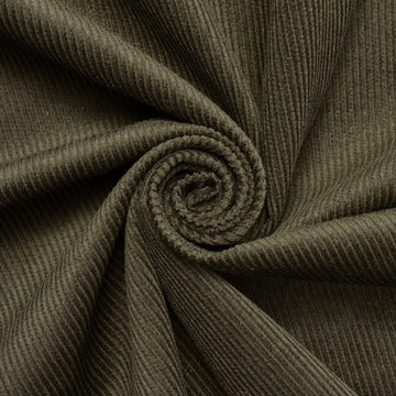 Chua Army Green—Standard 9 Wale Corduroy Material—0.75 Millimeters Thick—100% Cotton—60"Inch Wide—15.3 Ounces Per Linear Yard