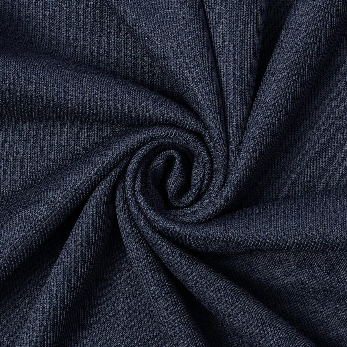Navy Blue Doux—French Rib Knit Material—Smooth Texture—Bridal––Evening Gowns—58/60 Inches Wide—Sold by The Yard