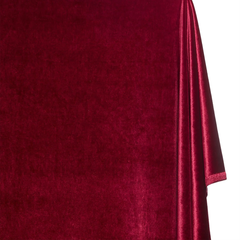 Wine Hue —Stretch Velvet Fabric—90% Polyester, 10% Spandex— 60/61 Inches—20% Vertical