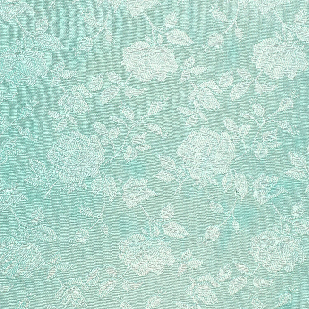 Jacquard Rich Floral Satin—Durable Quality —Aqua Green—58" Wide—100% Polyester Fabric—High-Quality—Sold by The Yard—Nationwide Shipping