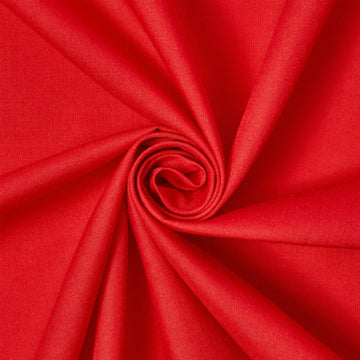 Red —100% Cotton Broadcloth Material—Bold Red —Sold by the Yard—(58/59 Inch) Wide