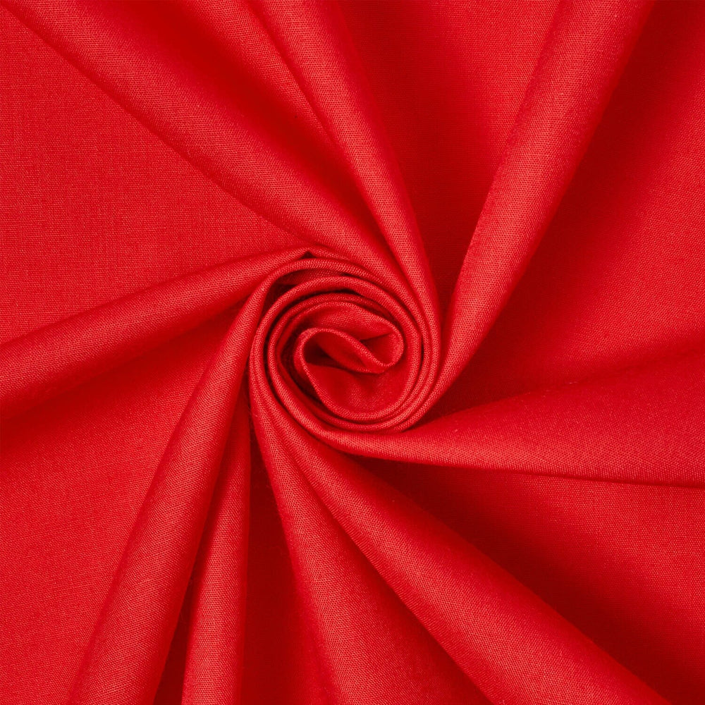 Bold Red Fabric for Sewing – 100% Cotton Broadcloth Material by Beautiful Windows Elgin