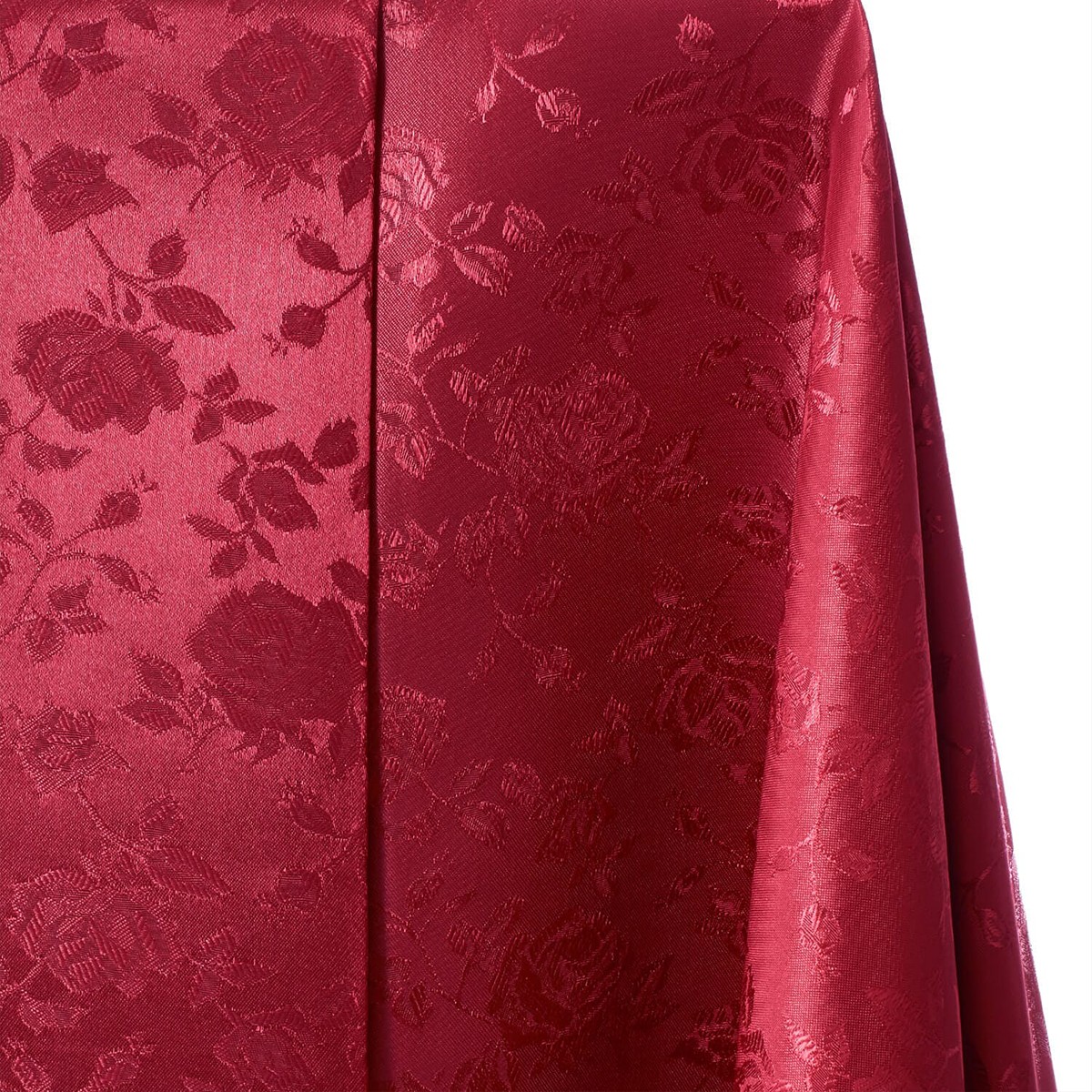 Emery Jacquard  Rose-Satin Fabric—Durable—Burgundy—58" Wide—100% Polyester Fabric—High-Quality—Sold by The Yard