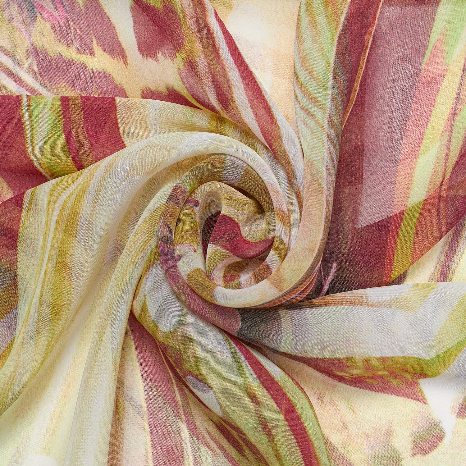 Jungle Printed Chiffon Material—Idea For Clothing—100% Polyester—Sold by the Yard—54" Inches Wide—Nationwide Shipping