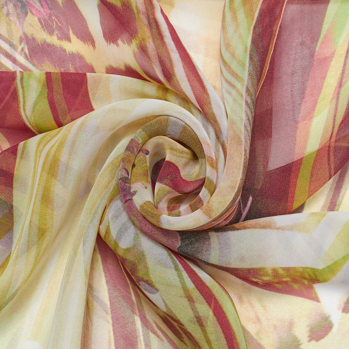 Jungle Printed Chiffon Material—Idea For Clothing—100% Polyester—Sold by the Yard—54" Inches Wide—Nationwide Shipping