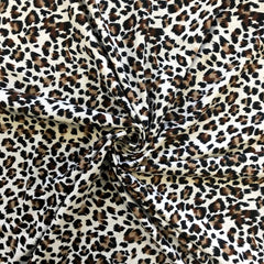 Poly-Cotton Blend—Jaguar Brushed Printed Material—92% Polyester, 8% Spandex—Premium Quality—59/60" Inches Wide—Available by the Yard—Nationwide Shipping