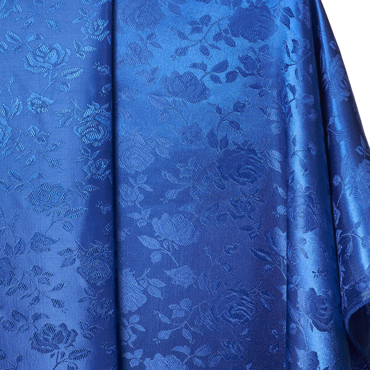 Rose Jacquard Fabric Royal Blue, Floral Damask Brocade For Upholstery & Dresses /57 Inches Width