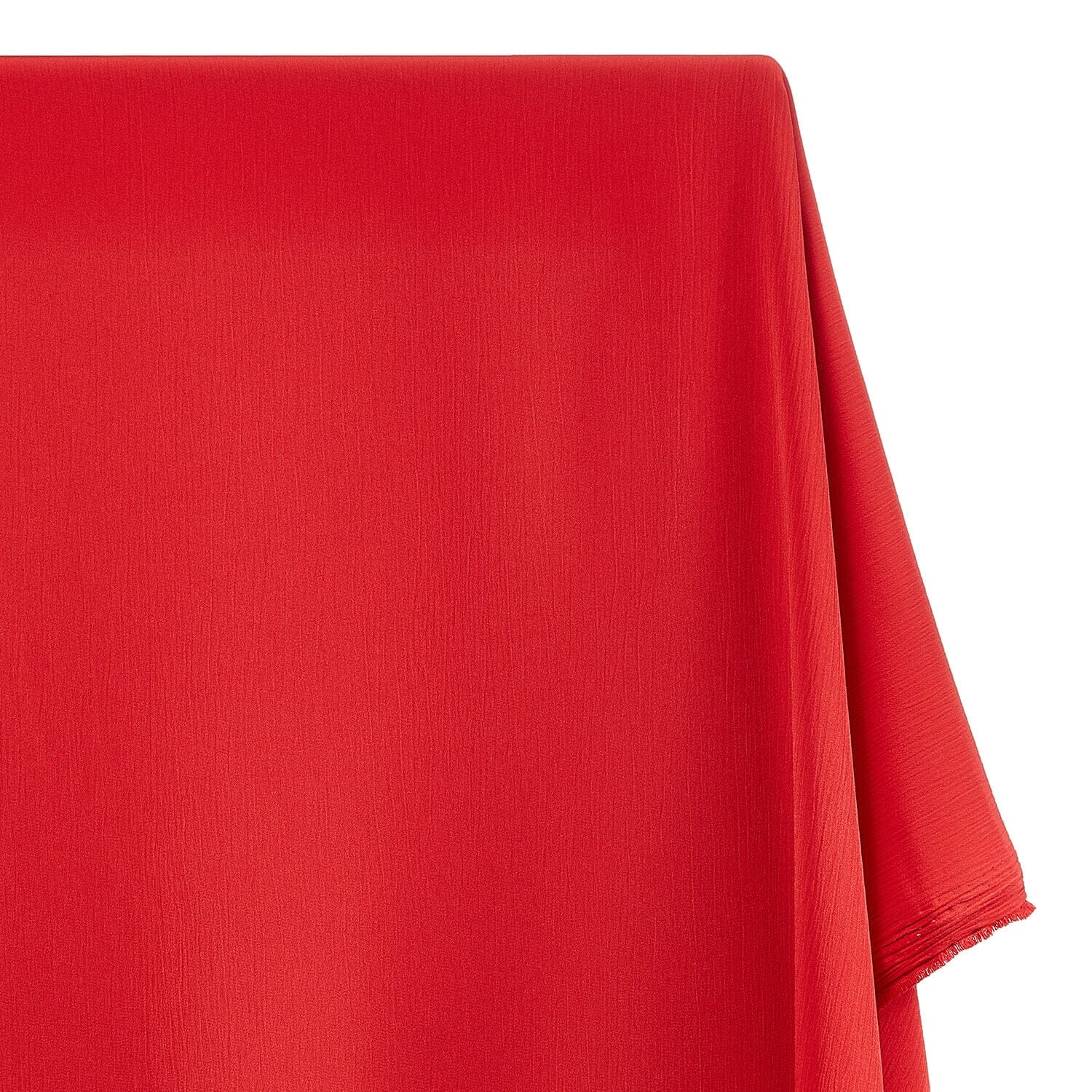 MOOD 'S RED CRINKLE POLYESTER MATERIAL