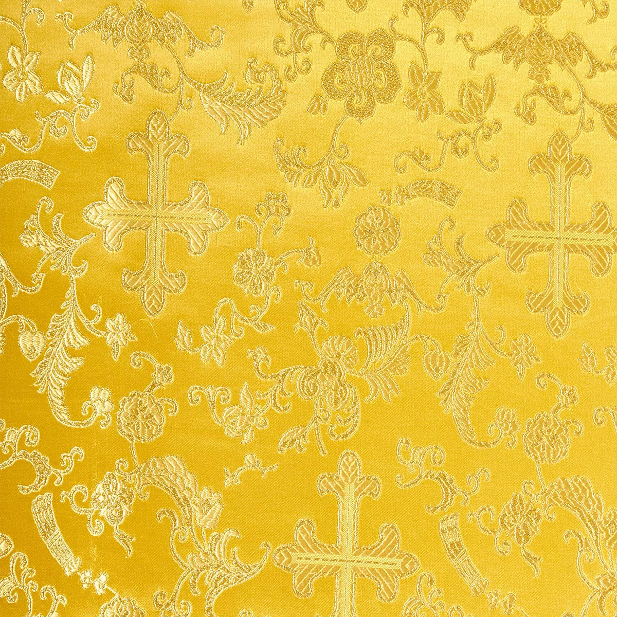 Religious Polyester Fabric—Gold and Gold Color—Church Brocade