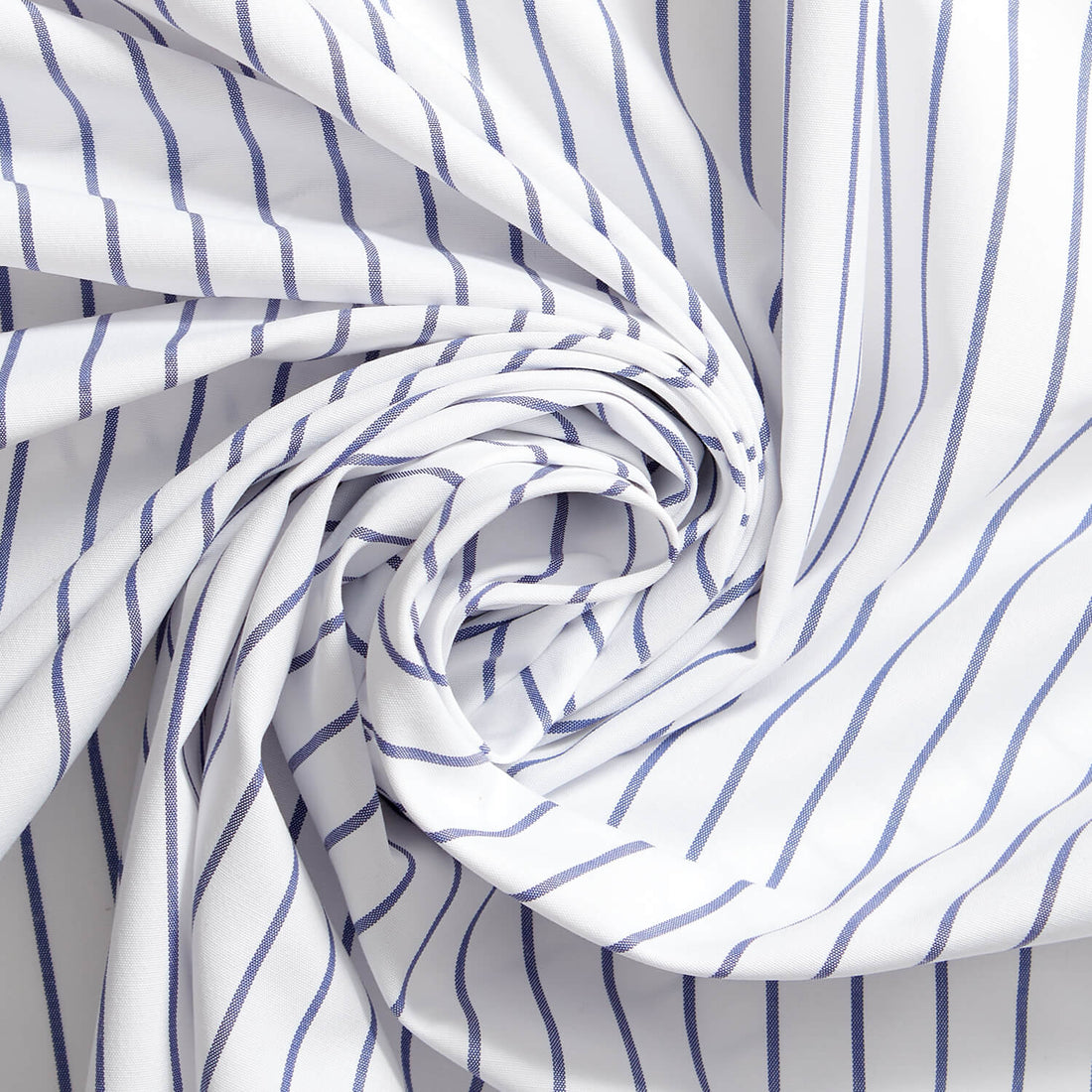 SHANNON IMPERIAL BLUE PINSTRIPE SHIRTING POPLIN FABRIC