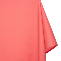 Coral  Color— Width 44/45" Inches Wide—50/50-Polyester Cotton — Broad-Cloth—Sold by the Yard —Ideal for Apparel—Available for Nationwide Shipping.