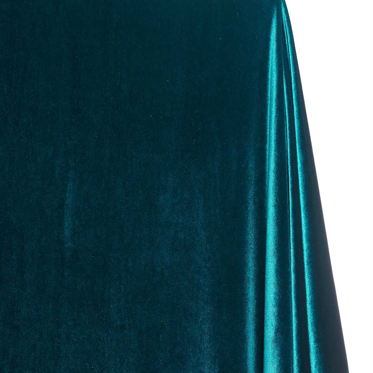 Modern Teal Blue—Stretch Velvet Fabric——90% Polyester, 10% Spandex— 60/61 Inches—20% Vertical