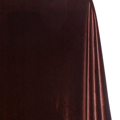 Espresso Brown Glow—Stretch Velvet Fabric—— 90% Polyester, 10% Spandex— 60/61 Inches—20% Vertical