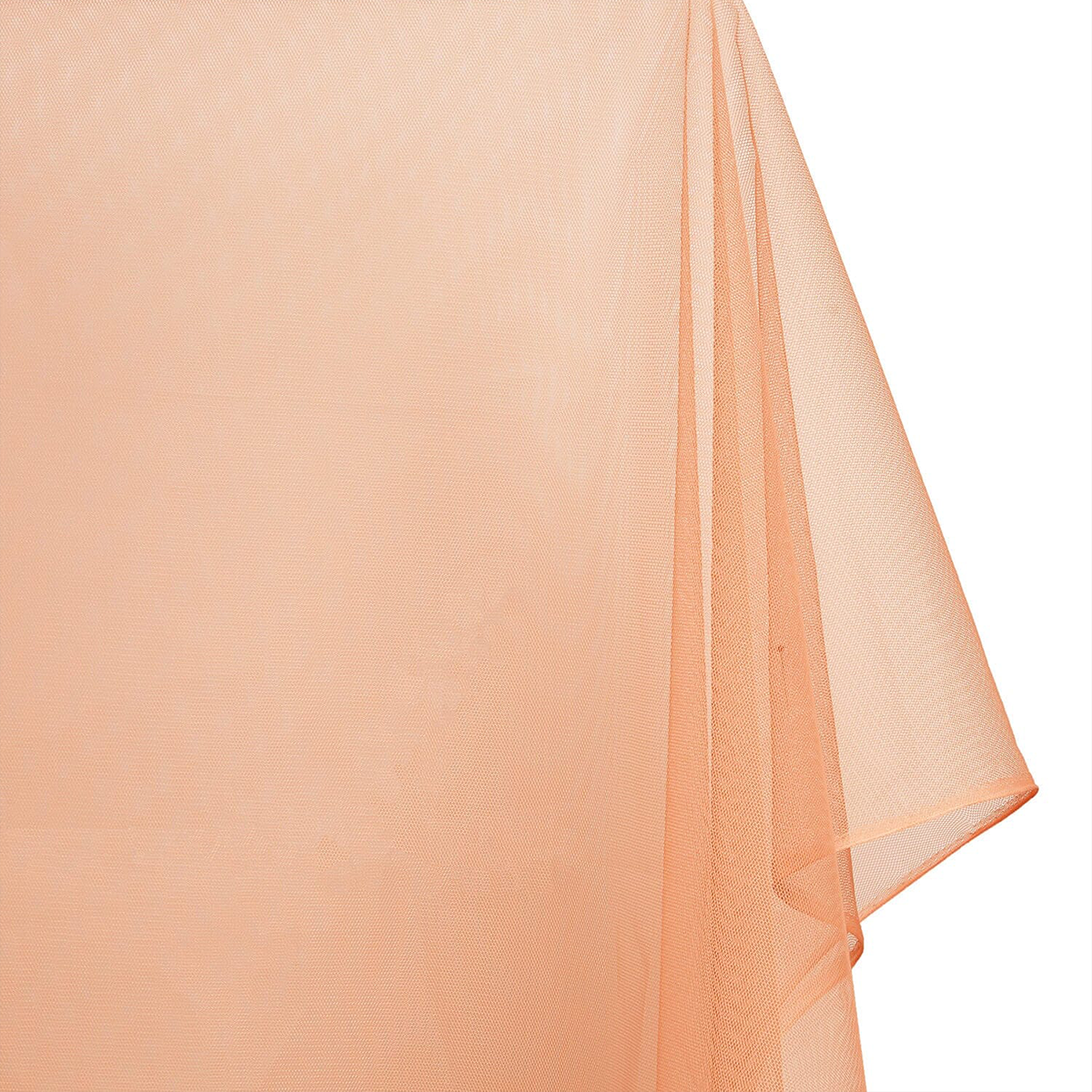 Peach Polyester Petticoat Hard Net Crinoline/58–60 Inch Wide Fabric/Sold By The Yard-180 GSM