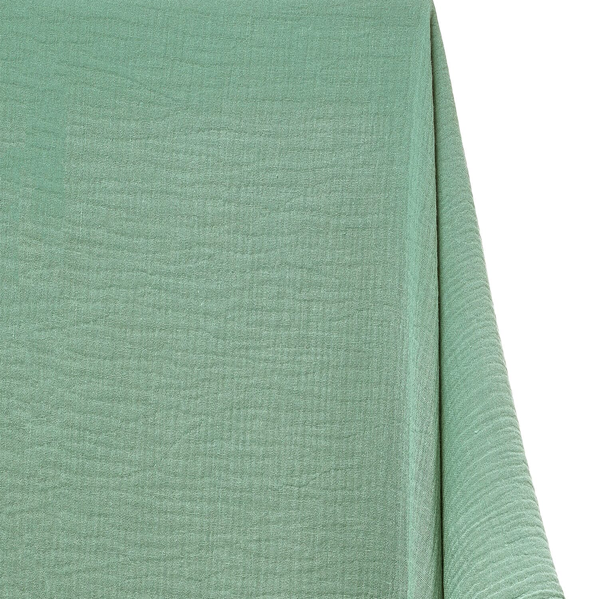 Lagoon Luxe Green Double Cotton Gauze Material—Double Cotton Gauze Material—Width 57/58 Inches Wide—Sold by the Yard—Nationwide Shipping Available.