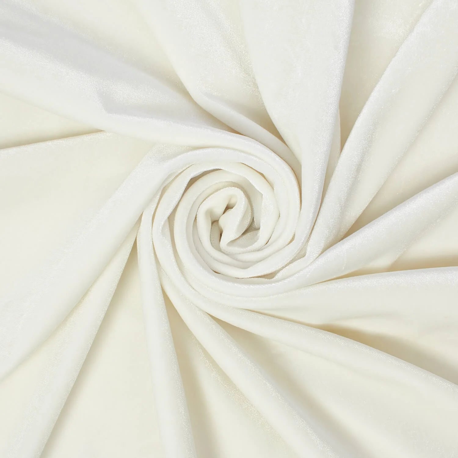 Off- White—Stretch Velvet Fabric——90% Polyester, 10% Spandex— 60/61 Inches—20% Vertical