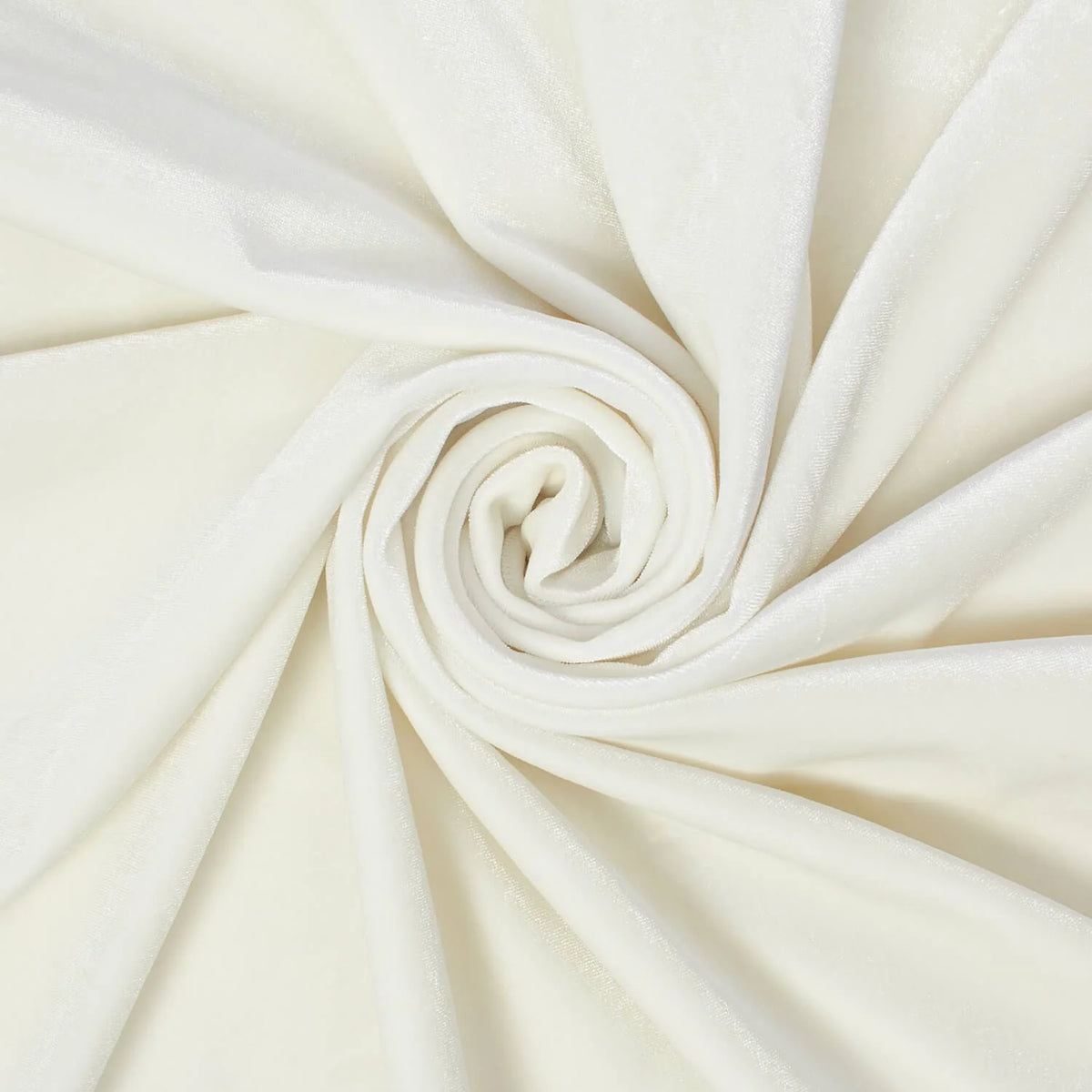 Off- White—Stretch Velvet Fabric——90% Polyester, 10% Spandex— 60/61 Inches—20% Vertical