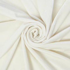 Off- White—Stretch Velvet Fabric——90% Polyester, 10% Spandex— 60/61 Inches—20% Vertical