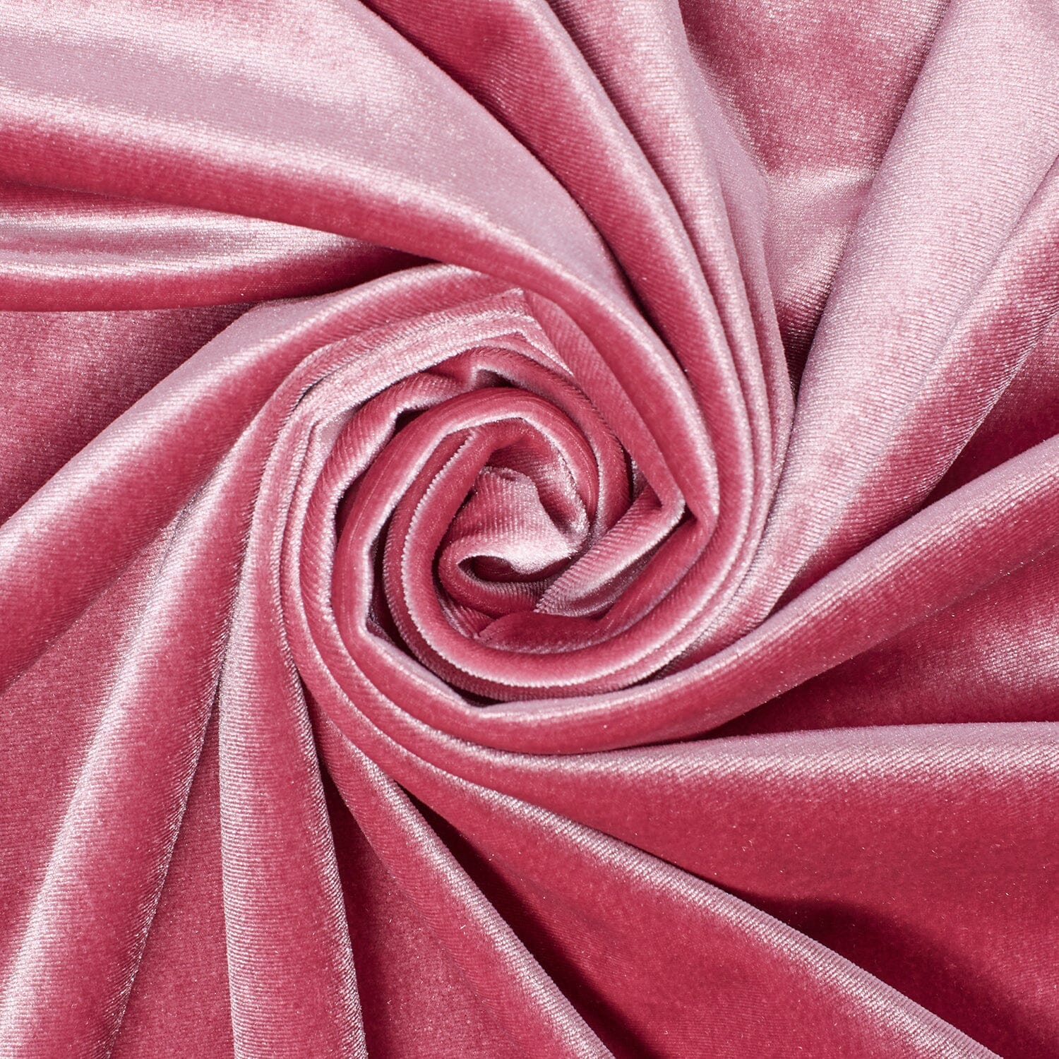 Dusty Rose—Stretch Velvet Fabric— 90% Polyester, 10% Spandex— 60/61 Inches—20% Vertical