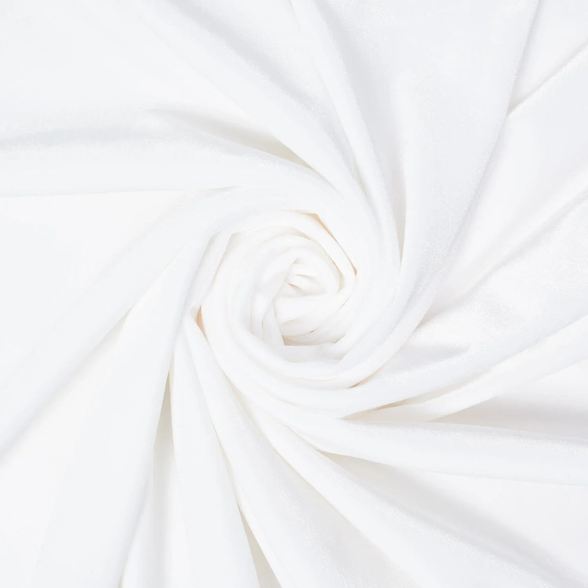interiors White—Stretch Velvet Fabric——90% Polyester, 10% Spandex— 60/61 Inches—20% Vertical