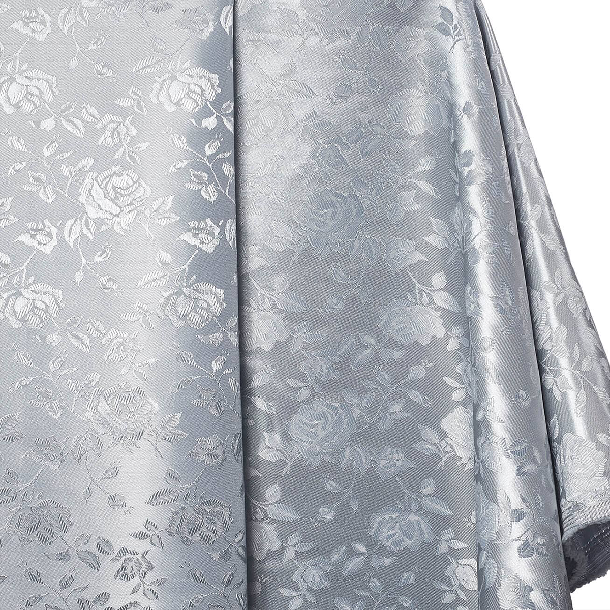 Tudor Jacquard Satin Fabric—Silver—58" Wide—100% Polyester Fabric—Lightweight High-Quality—Sold by The Yard