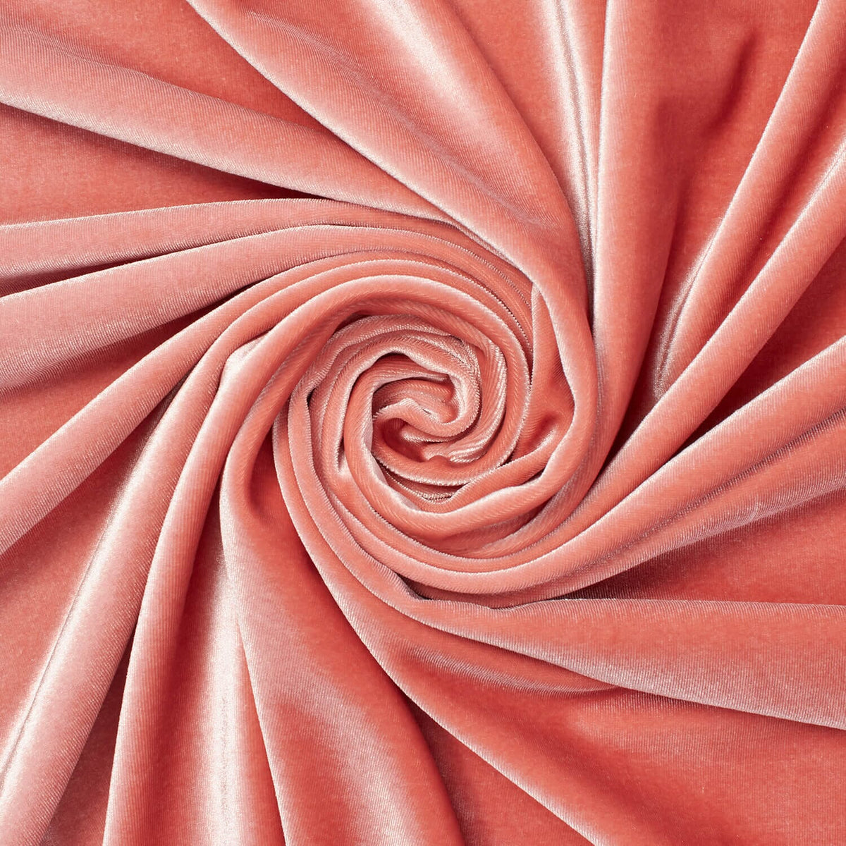 Apricot Peach—Stretch Velvet Fabric—90% Polyester, 10% Spandex— Width 60/61 Wide—Nationwide Shipping