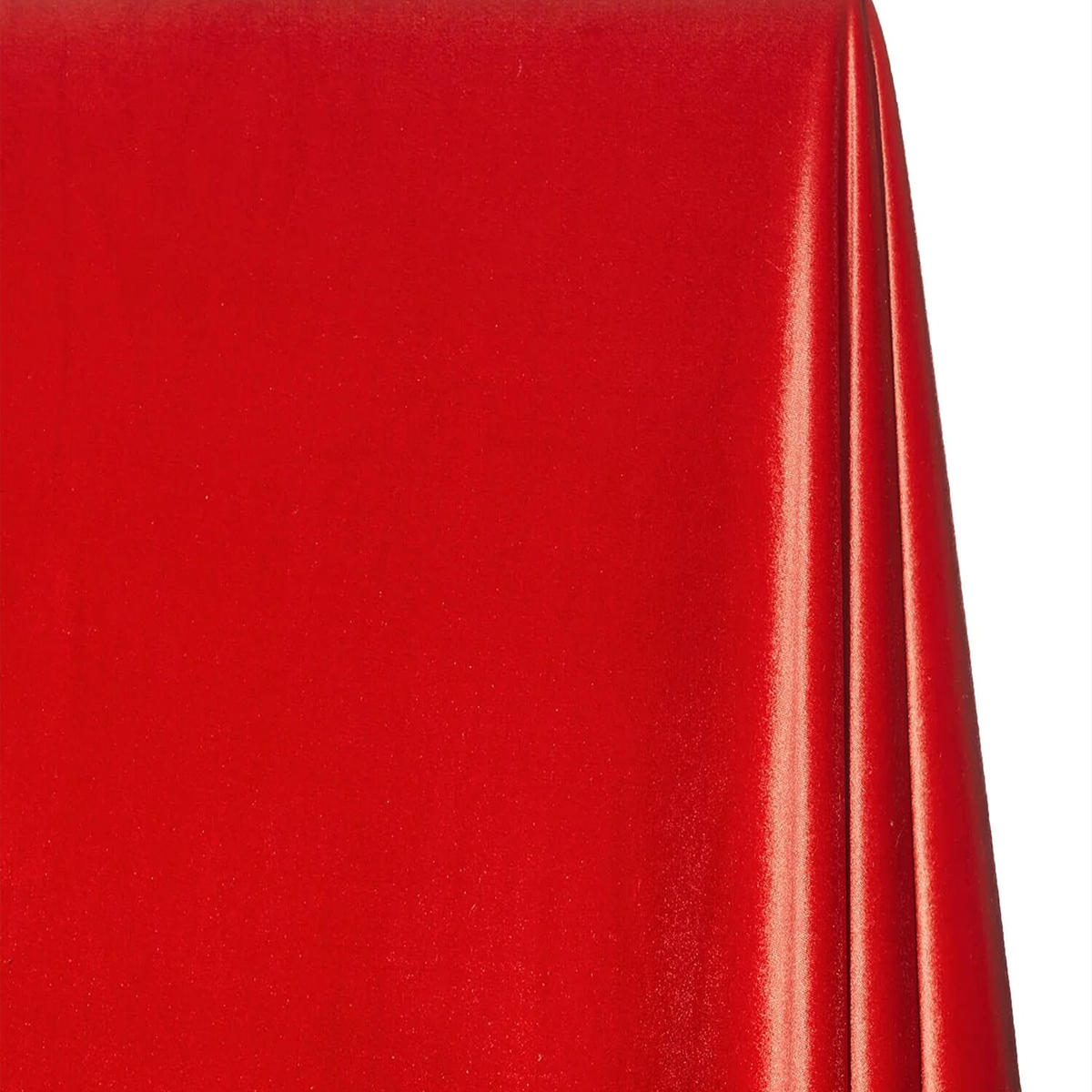 Luxury red velvet spandex fabric with 20% vertical stretch| Sold by Beautiful Windows Elgin