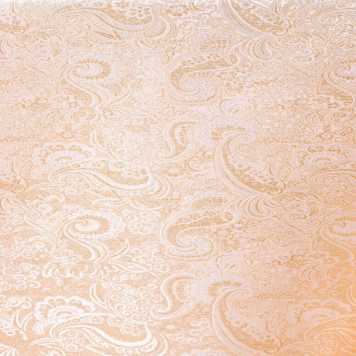 GOLD & PINK HUE PAISLEY BROCADE FABRIC