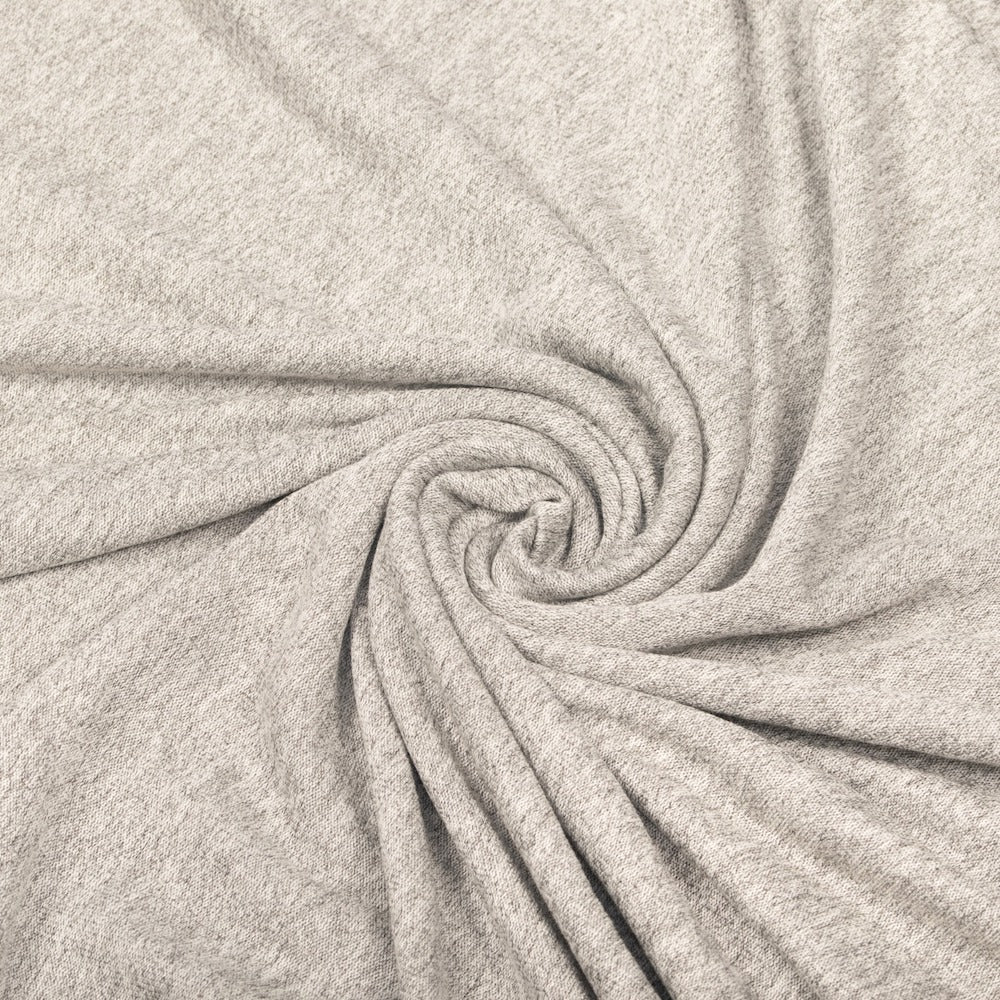 Light Grey—Brushed Two Tone—Sweater Knit Material—100% Polyester—Premium Quality—56"-Inches Wide—Sold by the Yard